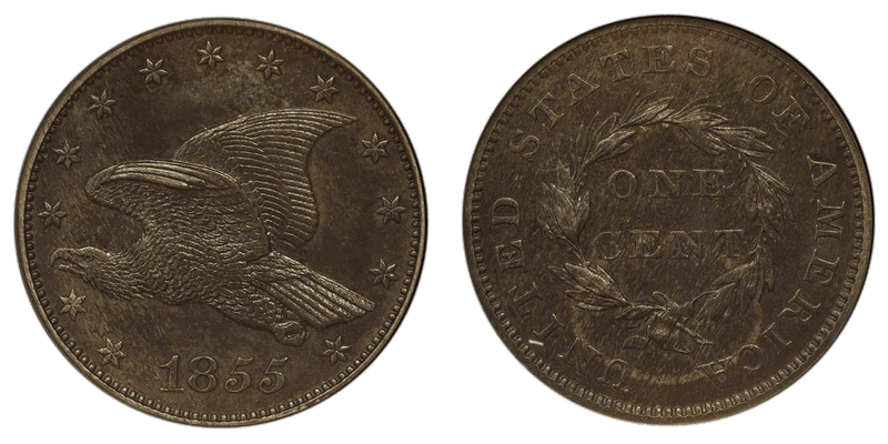 1855 Cent Pattern - J-168, Original