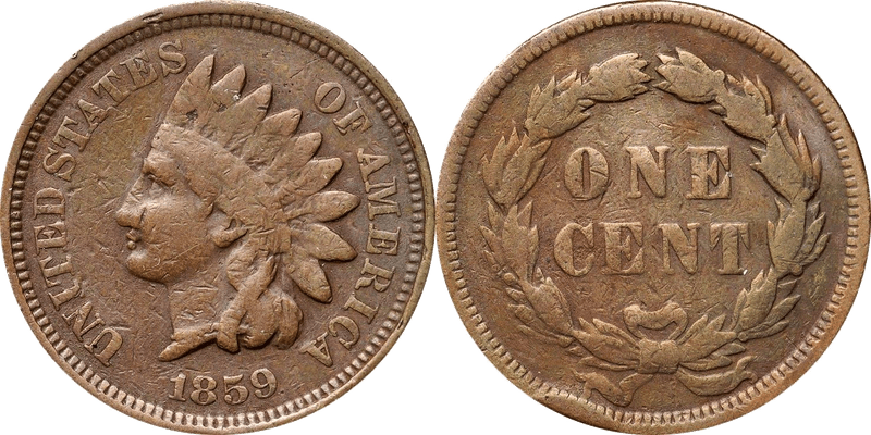 1859 Cent Pattern - J-230