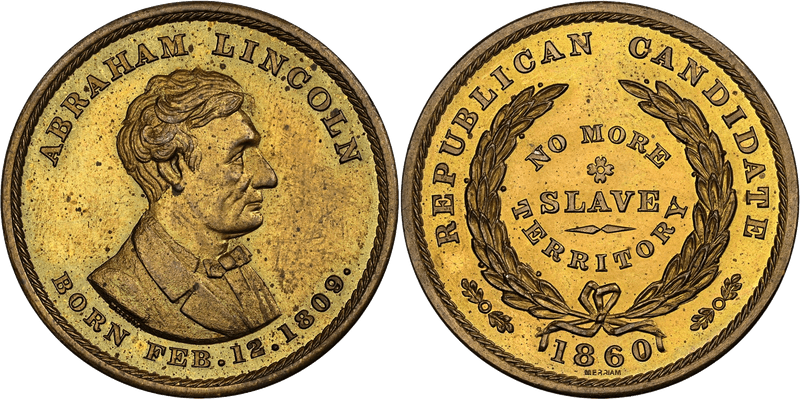 1860 Token DeWitt-JCB-1860-3 John C. Breckinridge-Brass Campaign