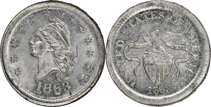 (1863) Civil War Patriotic Token F-1/198e, United States