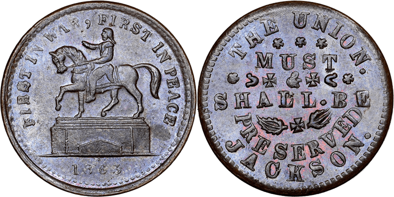 (1863) Civil War Patriotic Token F-175/403a, First In War