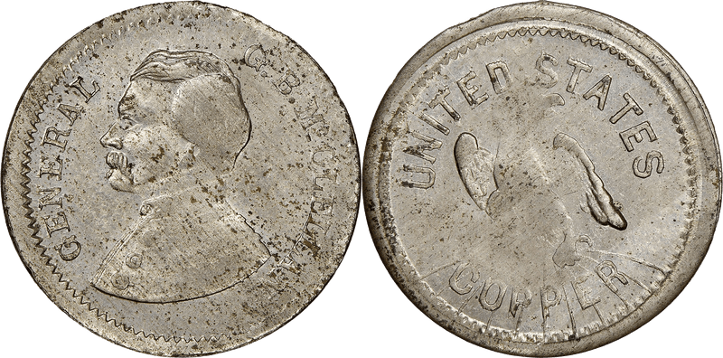 (1864) Civil War Patriotic Token F-138/434j, Gen. McClellan