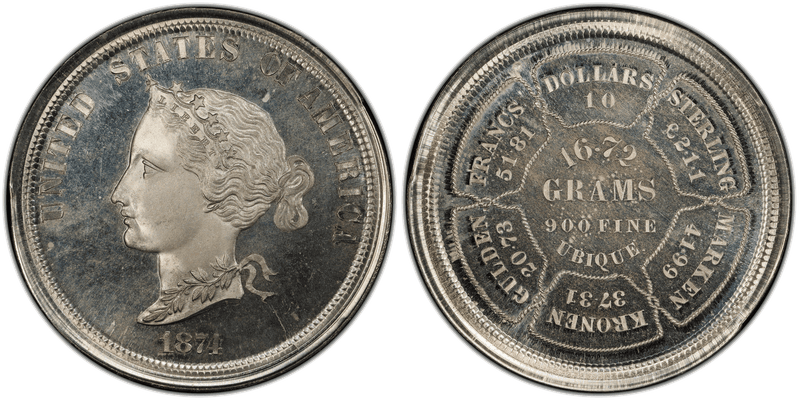 1874 Proof Eagle Pattern - J-1378, Bickford International