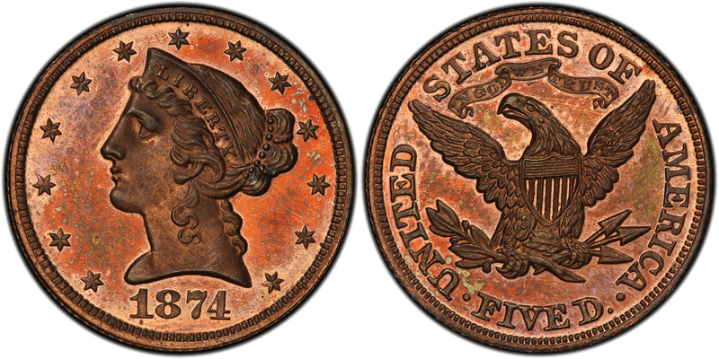 1874 Half Eagle Patterns