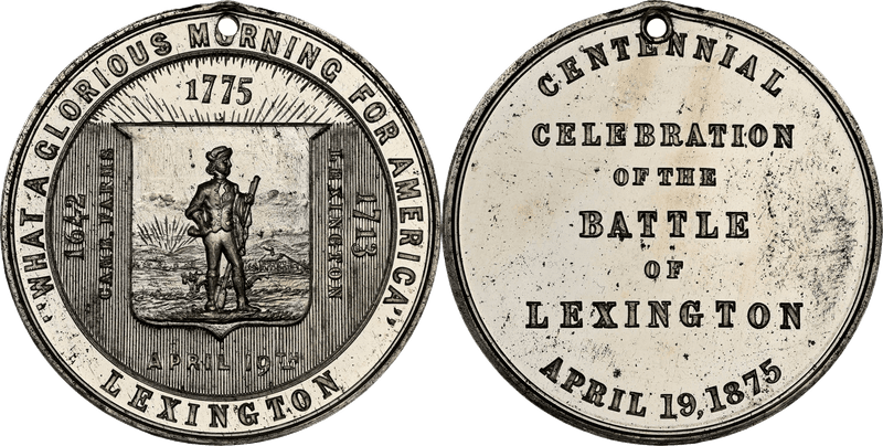 1875 Proof HK-18, Battle of Lexington Centennial Dollar