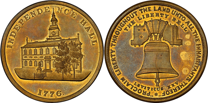 1876 HK-28, US Centennial Expo-Liberty Bell Dollar