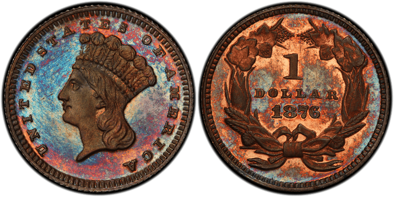 1876 Proof Dollar Pattern - J-1478