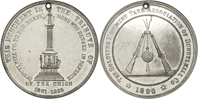 1890 So-Called Dollar HK-617a, Civil War Monument