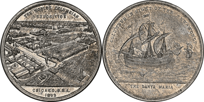 1892-1893 So-Called Dollar HK-167, Bird'S-Eye View Dollar