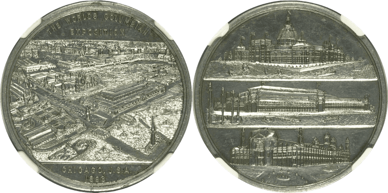 1892-1893 So-Called Dollar HK-167a, Bird'S-Eye View Dollar