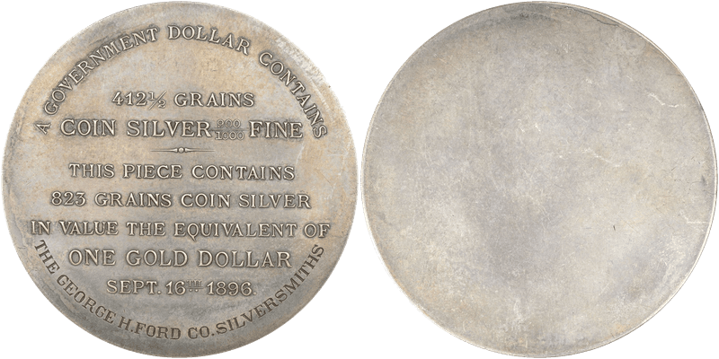 1896 Bryan Dollar HK-1012, George Ford Co., S-9