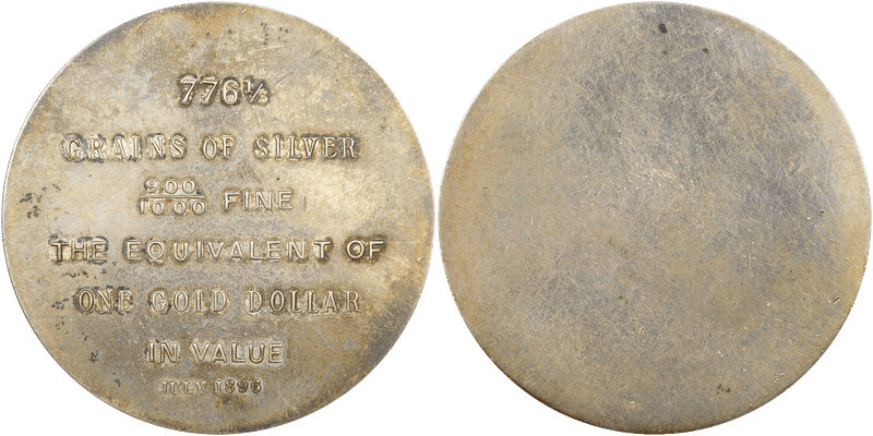 1896 Bryan Dollar HK-777, Tiffany, S-1 Uniface