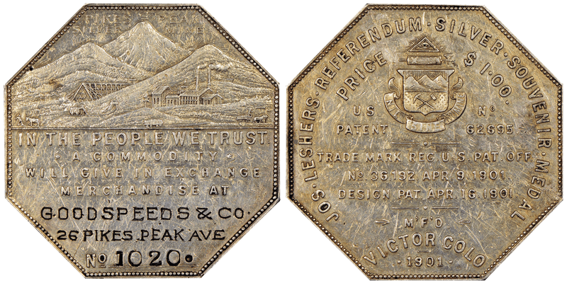 1901 Silver Lesher Dollar HK-1017, John W. Williams