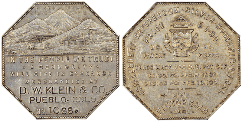 1901 Silver Lesher Dollar HK-794, Fred W. Lockwood