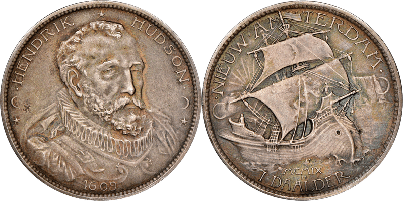 1909 Silver So-Called Dollar HK-369, Hendrik Hudson Daalder
