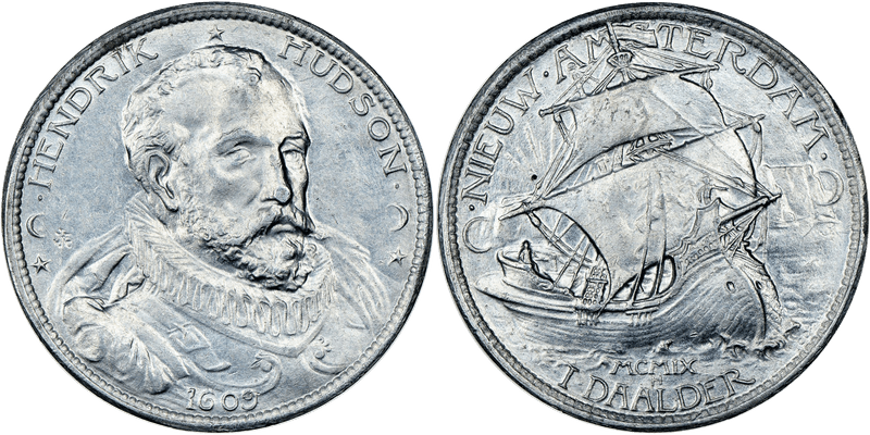 1909 Aluminum So-Called Dollar HK-370, Hendrik Hudson Daalder
