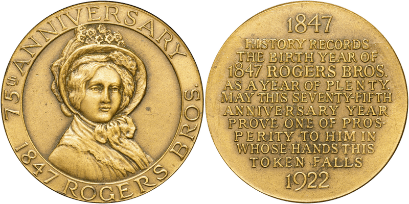 1922 Silver So-Called Dollar HK-737, Rogers Bros, 75th Silver