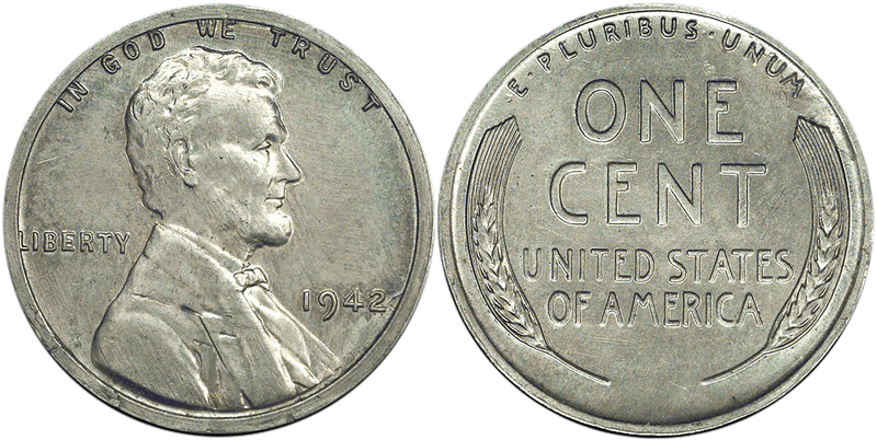1942 Cent Pattern - J-2056, White Metal