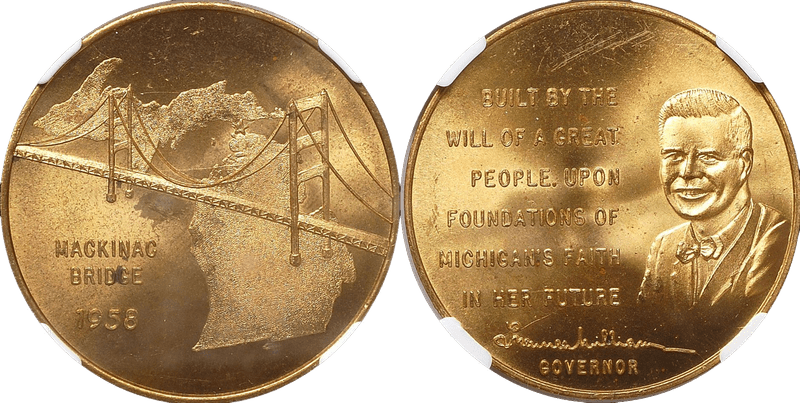 1958 So-Called Dollar HK-709, Mackinac Bridge