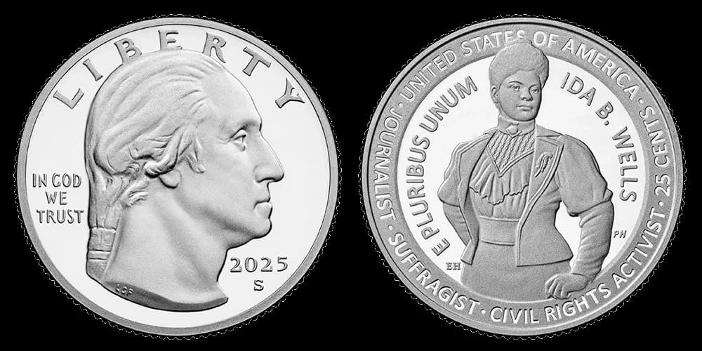 2025 (S) Proof Ida B. Wells Silver Quarter