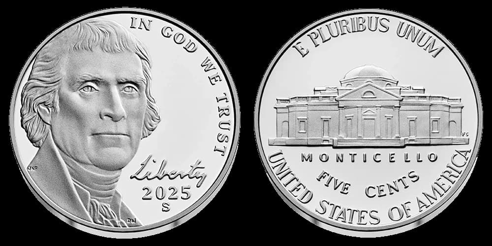 2025 (S) Proof Jefferson Nickel