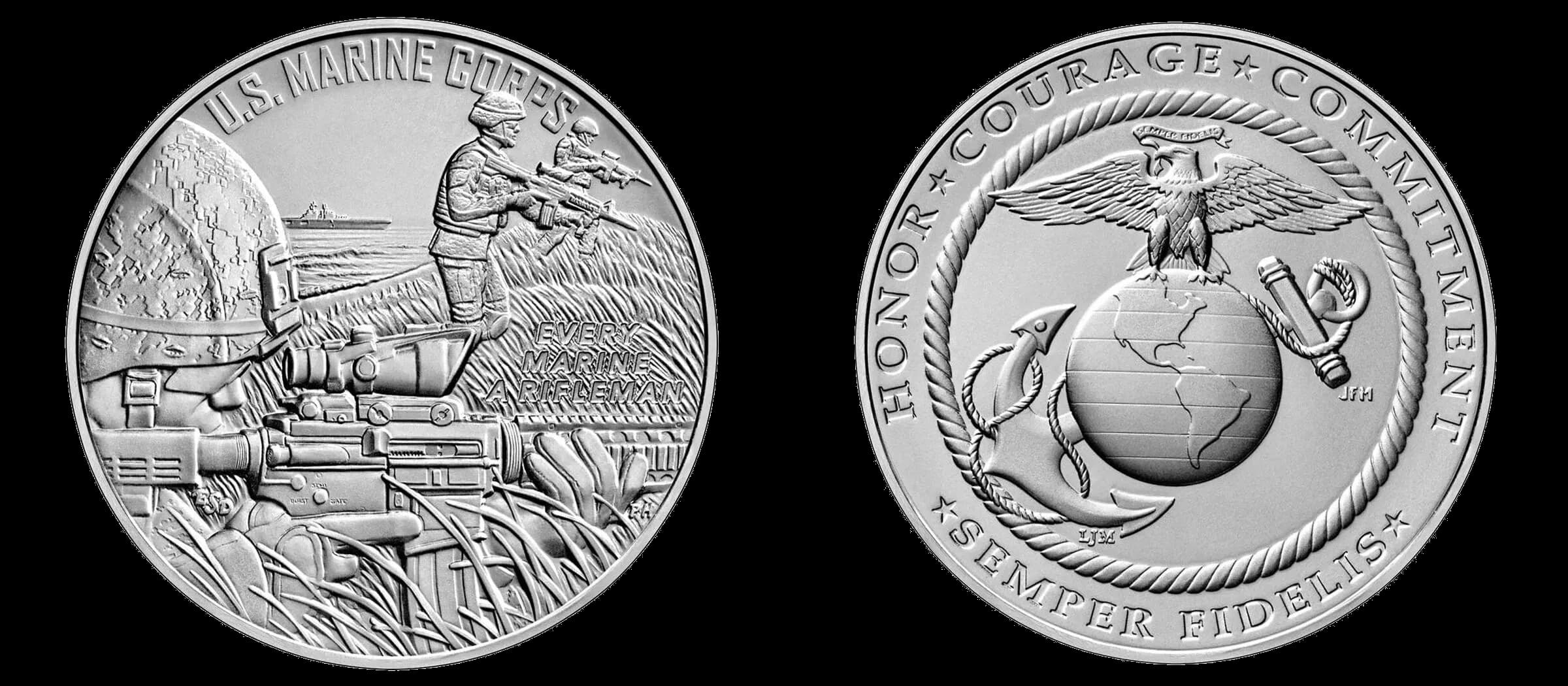 2025 U.S. Marine Corps One-Ounce Silver Medal