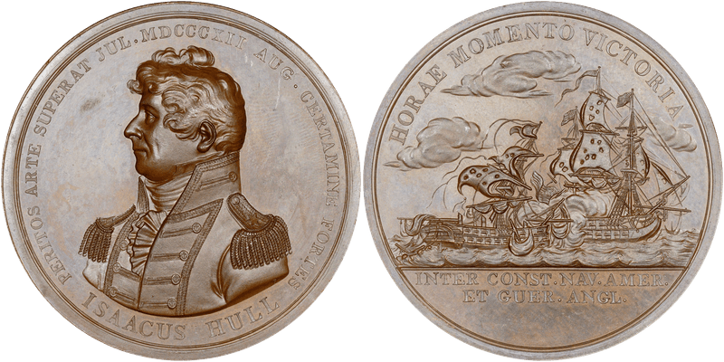 (c.1960's) Medal FH-504 Yellow Bronze Captain Isaac Hull