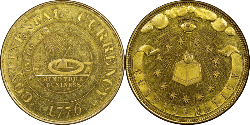 1778 So-Called Dollar HK-858, Continental Congress Confederation