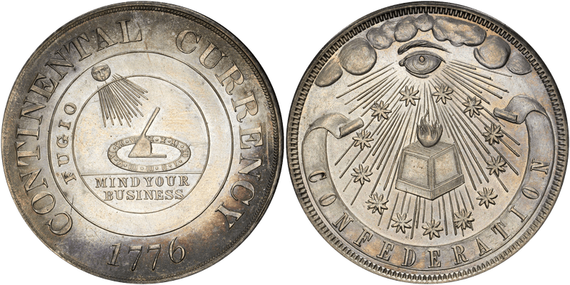 1778 So-Called Dollar HK-860b, Continental Congress Confederation