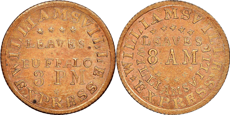 (No Date) Brass Civil War Store Card F-990A-1b, W. & A.J. Packard OH