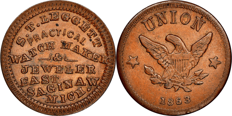 (No Date) Civil War Store Card F-280C-1A, MI