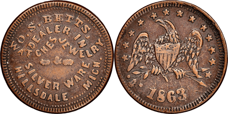 (No Date) Civil War Store Card F-450B-1A, MI