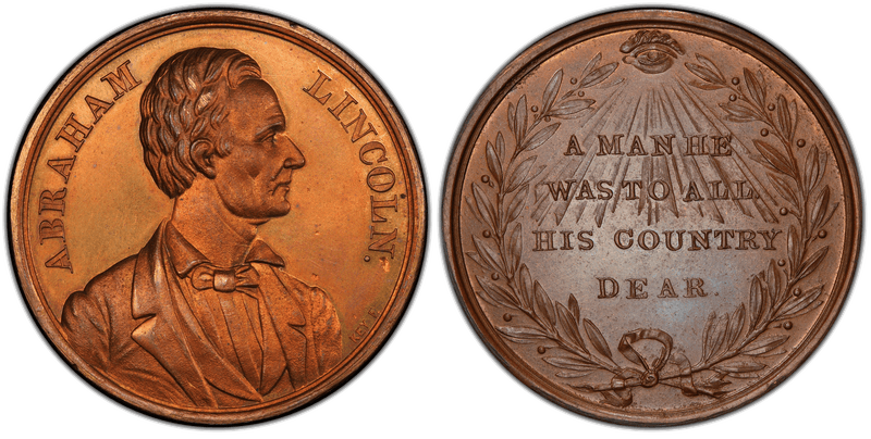 No Date Medal Cunningham 9-870C Copper Lincoln-A Man He Was To All