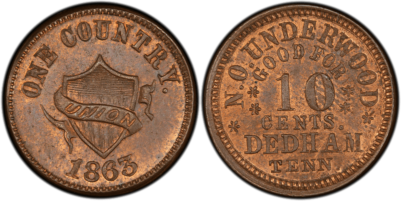 (No Date) Civil War Store Card F-180A-4a, TN