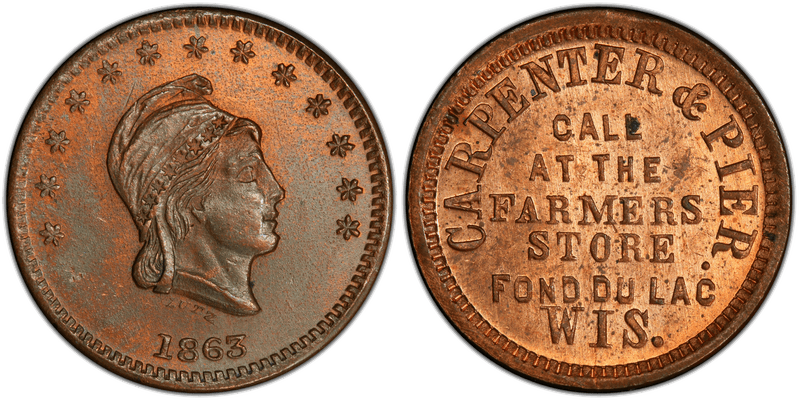 (No Date) Civil War Store Card F-220C-1a, WI