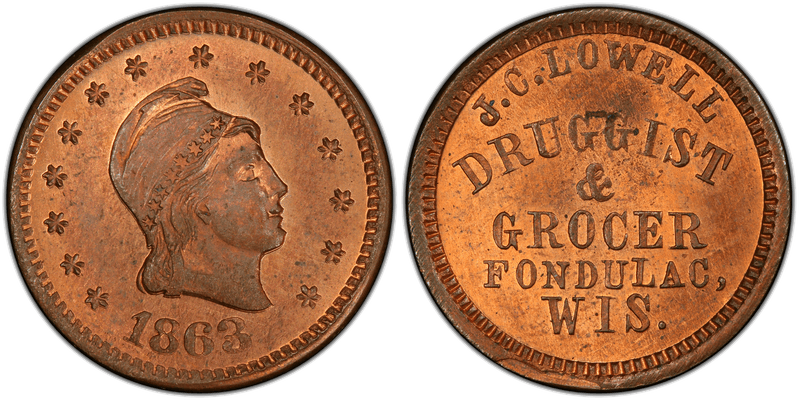 (No Date) Civil War Store Card F-220E-3e, WI