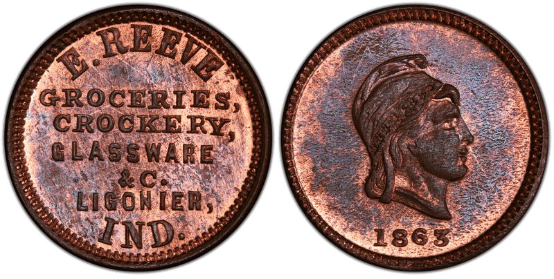 (No Date) Civil War Store Card F-550H-1A, IN