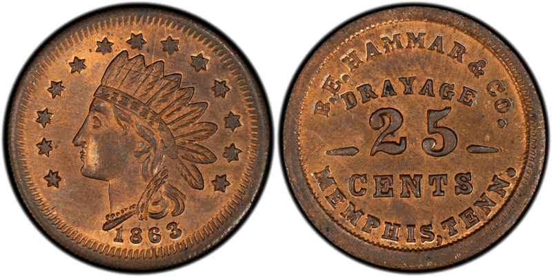 (No Date) Civil War Store Card F-600C-1a, TN