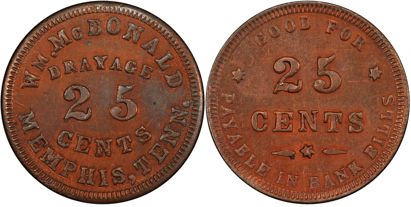 (No Date) Civil War Store Card F-600D-3a, TN