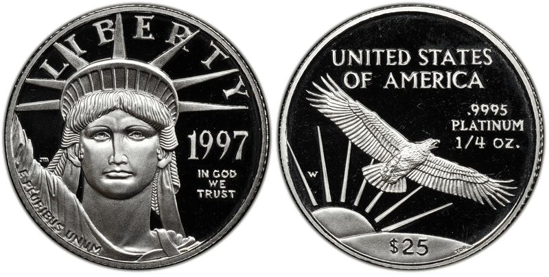 1997 (W) Proof American Eagle Twenty Five Dollar Platinum