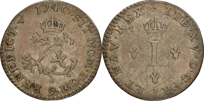 1740-(9) 1/2 Sou Marque