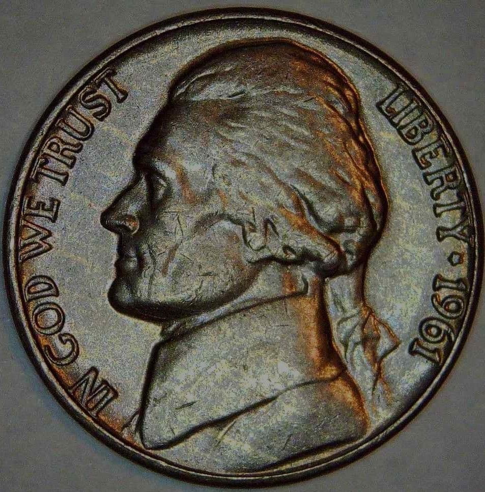 1961 Jefferson Nickel - IAN 001